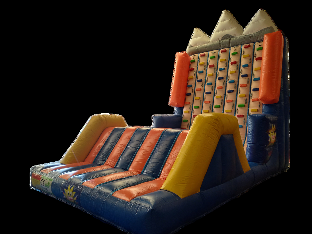 Mur d'escalade gonflable sécurisé pour enfants en animation centre commercial